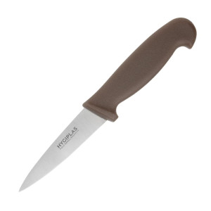 Nož za pisarno rjave barve, rezilo 9 cm - Hygiplas - Fourniresto