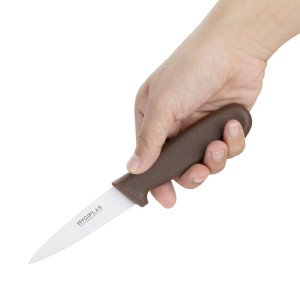 Nož za pisarno rjave barve, rezilo 9 cm - Hygiplas - Fourniresto