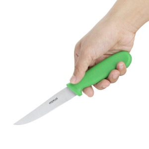 Nož za zelenjavo z zelenim rezilom 10 cm - Hygiplas - Fourniresto
