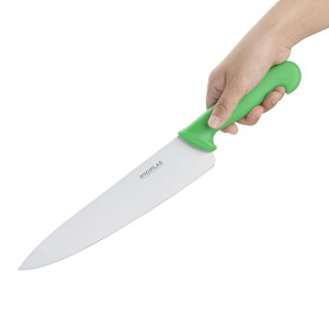 Nož za kuhanje zeleno rezilo 25,5 cm - Hygiplas - Fourniresto
