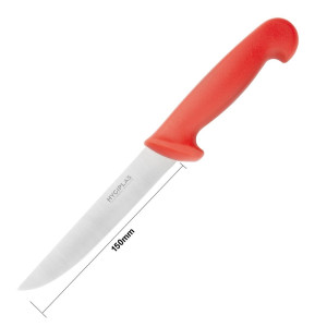 Nož za razkosavanje rdeča trda rezila 15 cm - Hygiplas - Fourniresto