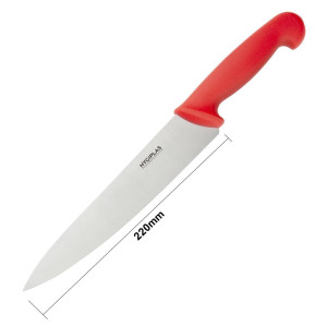 Nož za kuhanje rdeča rezila 21,5 cm - Hygiplas - Fourniresto