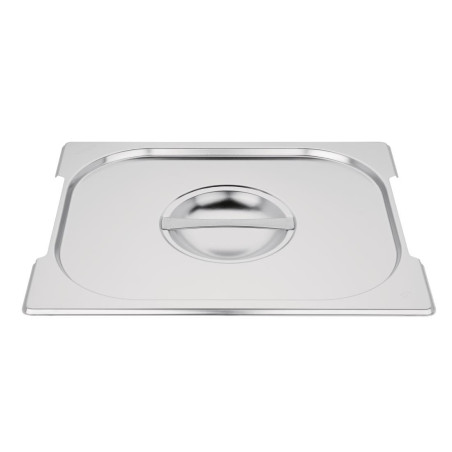 Stainless Steel 1/2 Gastronorm Lid with Handles - Vogue - Fourniresto Stainless Steel 1/2 Gastronorm Lid with Handles - Vogue - Fourniresto