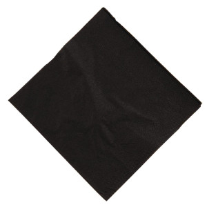 Prtički za koktajle črne barve 2-slojni 250 x 250 mm - paket 2000 kosov - FourniResto - Fourniresto