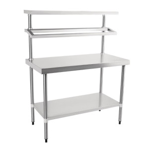 Miza za pripravo iz nerjavečega jekla z nosilcem za posode GN 1200 x 600 mm - Vogue - Fourniresto