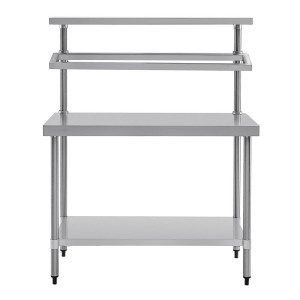 Miza za pripravo iz nerjavečega jekla z nosilcem za posode GN 1200 x 600 mm - Vogue - Fourniresto