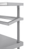 Miza za pripravo iz nerjavečega jekla z nosilcem za posode GN 1200 x 600 mm - Vogue - Fourniresto
