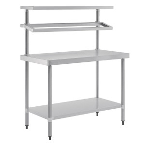 Miza za pripravo iz nerjavečega jekla z nosilcem za posode GN 1200 x 600 mm - Vogue - Fourniresto