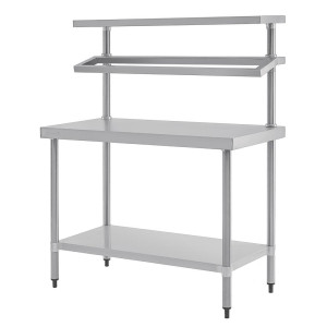 Miza za pripravo iz nerjavečega jekla z nosilcem za posode GN 1200 x 600 mm - Vogue - Fourniresto