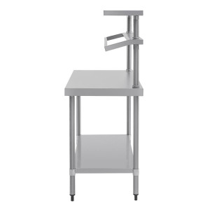 Miza za pripravo iz nerjavečega jekla z nosilcem za posode GN 1200 x 600 mm - Vogue - Fourniresto