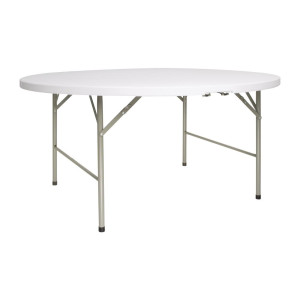 Okrogla zložljiva miza v sredini bela Ø 1530 mm - Bolero - Fourniresto