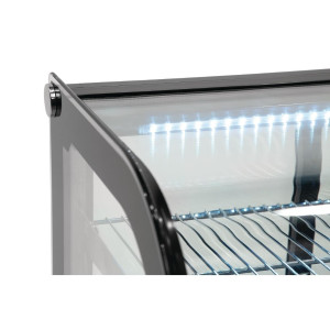 Hladilna vitrina za pult, črna, 160 L - Polar - Fourniresto