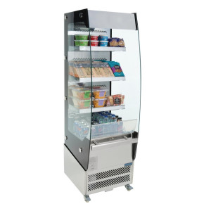 Vitrina s pozitivno samooskrbo iz nerjavečega jekla 220 L - Polar - Fourniresto