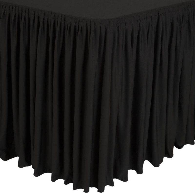 Pravokotna črna prta in krila z naborki 750 x 1820 mm - FourniResto - Fourniresto Pravokotna črna prta in krila z naborki 750 x 1820 mm - FourniResto - Fourniresto