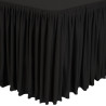 Pravokotna črna prta in krila z naborki 750 x 1820 mm - FourniResto - Fourniresto