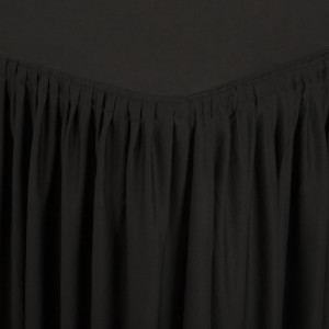 Pravokotna črna prta in krila z naborki 750 x 1820 mm - FourniResto - Fourniresto