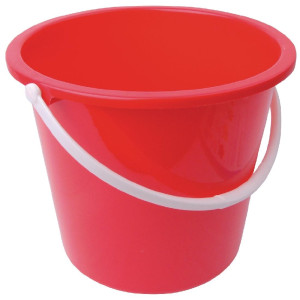 Okrogla plastična rdeča vedro 10 L - Jantex - Fourniresto