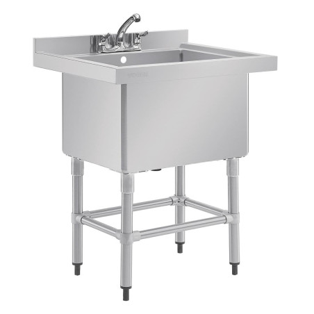 Pomivalno korito s visokim hrbtnim delom 100 L 770 x 600 mm - Vogue - Fourniresto