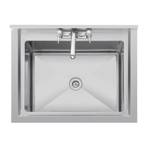 Pomivalno korito s visokim hrbtnim delom 100 L 770 x 600 mm - Vogue - Fourniresto