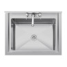 Pomivalno korito s visokim hrbtnim delom 100 L 770 x 600 mm - Vogue - Fourniresto