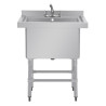 Pomivalno korito s visokim hrbtnim delom 100 L 770 x 600 mm - Vogue - Fourniresto