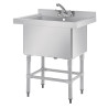 Pomivalno korito s visokim hrbtnim delom 100 L 770 x 600 mm - Vogue - Fourniresto