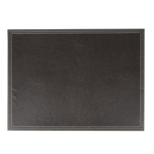 Prt za mizo iz umetnega usnja, rjave barve, 300 x 400 mm - Olympia - Fourniresto