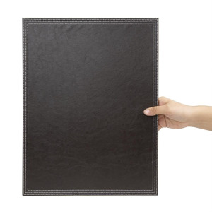Prt za mizo iz umetnega usnja, rjave barve, 300 x 400 mm - Olympia - Fourniresto