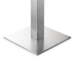 Miza s kvadratno nerjavečo površino 720 x 430 mm - Bolero - Fourniresto