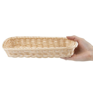 Pravokotna košara za pribor iz ratana in polipropilena 270 x 100 mm - APS - Fourniresto