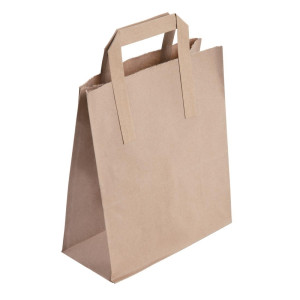Papirna vrečka za recikliranje rjave barve 255 x 215 mm - paket 250 - Fiesta Green - Fourniresto