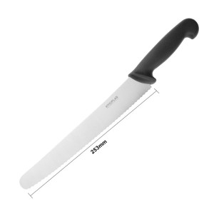 Nož za slaščice črne barve 25 cm - Hygiplas - Fourniresto