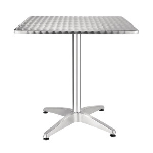 Miza Bistrot kvadratna iz inoxa - 700 x 700 mm - Bolero - Fourniresto