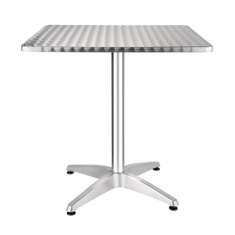 Miza Bistrot kvadratna iz inoxa - 700 x 700 mm - Bolero - Fourniresto Miza Bistrot kvadratna iz inoxa - 700 x 700 mm - Bolero - Fourniresto