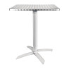 Kvadratna miza z nagibno ploščo iz nerjavečega jekla - 600 x 600 mm - Bolero - Fourniresto