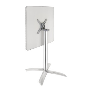 Kvadratna miza z nagibno ploščo iz nerjavečega jekla - 600 x 600 mm - Bolero - Fourniresto