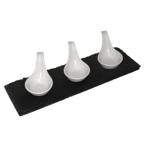 Plošča za predstavitev iz naravnega skrilavca 300 x 100 mm - Olympia - Fourniresto