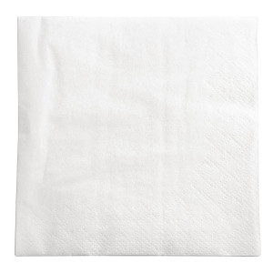 Papirnata brisača za koktajle bela 2-slojna 400 x 400 mm - Paket 1500 kosov - FourniResto - Fourniresto
