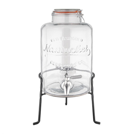Distributer vode v retro stekleni izvedbi s podstavkom 8,5 L - Olympia - Fourniresto