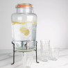Distributer vode v retro stekleni izvedbi s podstavkom 8,5 L - Olympia - Fourniresto