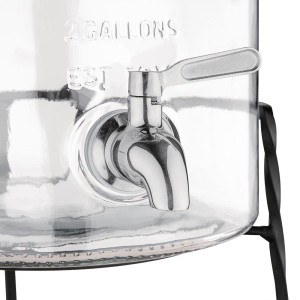 Distributer vode v retro stekleni izvedbi s podstavkom 8,5 L - Olympia - Fourniresto