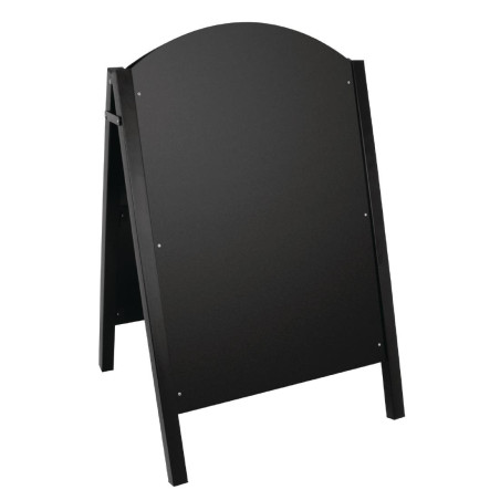 Nalepka za pločnik črne barve s kovinsko konstrukcijo 675 x 660 mm - Olympia - Fourniresto