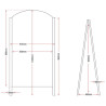Nalepka za pločnik črne barve s kovinsko konstrukcijo 675 x 660 mm - Olympia - Fourniresto
