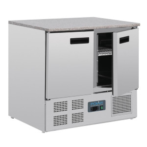 Pozitivna hladilna miza s marmornato delovno površino 240 L - Polar - Fourniresto