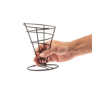 Support Conique Noir pour Frites Ø 115 mm - Olympia - Fourniresto