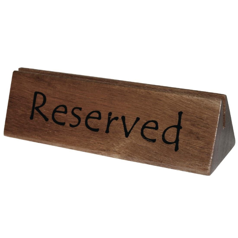 Stojalo iz lesa Rezervirano 150 x 35 mm - Olympia - Fourniresto Stojalo iz lesa Rezervirano 150 x 35 mm - Olympia - Fourniresto
