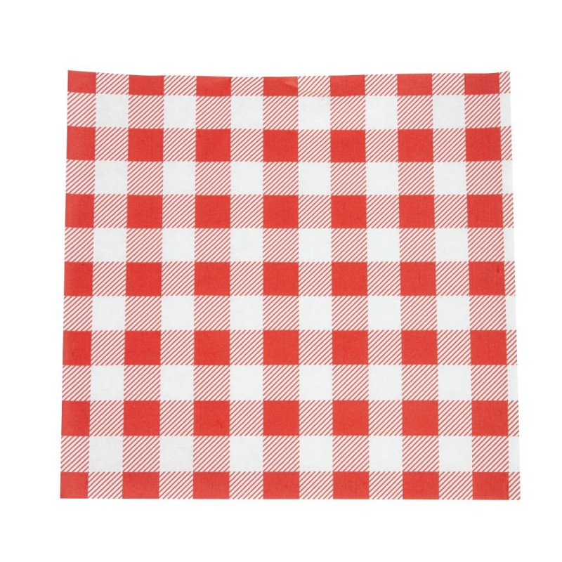 Nemasten papir Vichy rdeče barve 250 x 250 mm - Paket 200 kosov - FourniResto - Fourniresto Nemasten papir Vichy rdeče barve 250 x 250 mm - Paket 200 kosov - FourniResto - Fourniresto