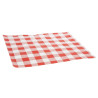 Nemasten papir Vichy rdeče barve 250 x 250 mm - Paket 200 kosov - FourniResto - Fourniresto