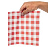 Nemasten papir Vichy rdeče barve 250 x 250 mm - Paket 200 kosov - FourniResto - Fourniresto
