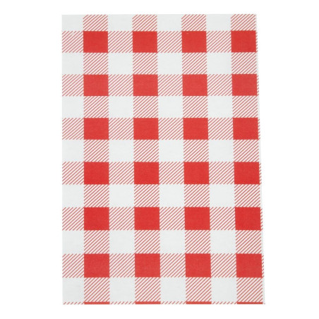 Nemasten papir Vichy rdeče barve 190 x 310 mm - paket 200 kosov - FourniResto - Fourniresto